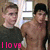 Animated sequence showing two shirtless men in a room with windows, text overlays change across frames.