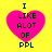 Four identical pink heart-shaped icons with black text on a yellow background, each displaying "I LIKE ALOT OF PPL" in pixelated font.