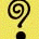 Animated sequence of question mark and exclamation point icons with spiral tails on yellow backgrounds, alternating between two distinct styles.