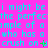 A static image with cyan text on a bright pink background, repeating phrases about having a crush and using 'u' as a symbol.