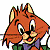 A pixelated cartoon cat mascot with orange fur and a purple collar on the left, next to green text reading "Original Icons .com" on a dark green background.