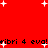 Red background with white plus signs and repeated black text 'eibri 4 eva!' in two horizontal lines.