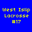 Four display yellow pixelated text 'West Islip Lacrosse #17' on blue and black backgrounds