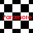Black-and-white checkered pattern with red 'Paramore' text repeated across four quadrants, transitioning from standard to distorted diamond and irregular shapes