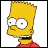 Pixelated cartoon character with yellow skin, spiky hair, and red shirt in profile view against white background.