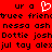 Red background with black pixelated text and a white heart symbol, arranged in repeating patterns across the image.