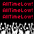 Red pixelated text 'AllTimeLow!' repeated six times on black background above grayscale pixelated crowd with raised hands.