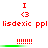 Red text and symbols on white background with green progress bars, showing repeated patterns of 'I <3 lisdexic ppl' and dotted lines above green bars.