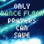 A digital graphic with blue and cyan light streaks on a dark background, displaying text that reads "ONLY DANCE FLOOR PLAYERS CAN SAVE" in pixelated white letters.