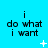 Pixelated text on cyan background with animated white sparkles appearing and disappearing across three of identical phrases