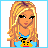 Pixelated cartoon woman with blonde hair and blue top, followed by torso in blue shirt and dark pants, then legs in dark flared pants; text "RAP is my anti-drug" appears below each view.