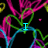 Animated icon with neon-colored heart outlines and text reading "I Love Ross" on a black background.