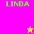 Four- with pink, coral, yellow, and coral backgrounds displaying green "LINDA" text and yellow/pink stars