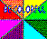 Pixelated icon with four distinct color quadrants: red top-left, yellow top-right, purple bottom-left, cyan bottom-right; central white eyes on a blue face.