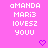 Pixelated text on a pink background with two purple heart icons below the text.