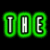 A contact sheet of three frames from an animated AIM buddy icon featuring green neon text and a circular logo on black background, with one frame showing gray transparency.