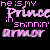 Animated contact sheet of a pink text-based buddy icon with repeated phrases and heart symbols on black background, showing six distinct frame variations.