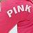 Pixelated pink background with white text reading 'PINK' and a partial light-colored shape below.