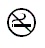 A pixelated no-smoking symbol with a cigarette inside a circle, next to text reading "Smoking = *GAG*" in blocky font.
