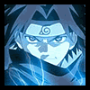 Six-frame contact sheet of an animated anime character with spiky hair, a headband symbol, and blue energy effects across multiple poses.