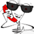 Pixelated cartoon character with white face, black sunglasses, red lips, and gray limbs against a transparent background.