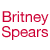 Britney Spears text in red sans-serif font appears left of a four- showing her blonde hair and profile views
