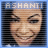 A 4-frame animated contact sheet showing a person's face with varying expressions and eye positions, each frame labeled "ASHANTI" at the top against a striped background.