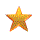 Six pixelated star-shaped icons in warm orange and brown tones arranged in two on a gray background, showing animation frames with varying rotation angles