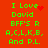 Green pixelated text on red background with animated heart and star effects, displaying 'I Love David BFF'S R A.C.L.K.B. And P.L.' in two