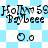 Pixelated text and symbols on a blue-and-white checkered background with two distinct pattern variations.