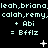 Pixelated text repeats across three on a black background, with small white symbols between , and scattered white dots below