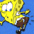 Pixelated yellow cartoon character with brown shorts running on blue background, text reading "Oops! I ripped My PANTS !!!!!" in yellow pixel font.