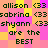 Pixelated text displays names and phrases on a checkered background with pink, yellow, and orange squares.