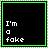 Four identical black square with green borders display the text "I'm a fake" with varying punctuation