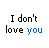 A pixelated image featuring Elmo holding a large black letter E, with text above reading "I don't love you" in black and blue letters on the left and "I love Elmo!" in black and red letters on the right.