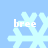 Four light blue snowflakes on a pale blue background, each with the word 'bree' in white pixelated text overlaid.