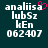 A dark teal background displays white pixelated text reading 'analiiisa lubSz hEn 062407' with a pink heart symbol replacing the 'a' in 'analiiisa' on the left side of the image.