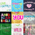 pixelated icons with repeated patterns and text overlays, featuring heart symbols, circular shapes, and pink text reading "you" and "understand"