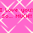 Pink background with white diamond lattice pattern and repeated red text "I Love you! So... MUCH!!" in pixelated font.