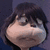 Pixelated character with dark hair and closed eyes on left, bold white text on black background right.