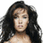 A static image of a woman with long wavy hair in five color variations: natural tones, black-and-white, blue, purple, and red.