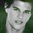 A grayscale portrait of a person with dark hair against a green background, showing three distinct facial expressions