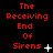 Red pixelated text "The Receiving End Of Sirens" on black background with animated white symbols changing across frames.