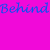 A contact sheet of 7 animated frames showing a text-based icon with repeated phrases and heart symbols on a bright pink background.