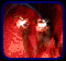Animated sequence of a red-toned figure with glowing eyes and white light effects transitioning through multiple poses against dark background.