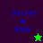 Pixelated text "Secret is Safe" appears in blue on dark purple and green backgrounds with a green star and black star icon.