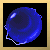 A blue spherical object with white lightning-like lines animating across its surface against a black background.