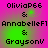 Pixelated text listing three names with ampersands on a pink-to-green gradient background, showing animation changes in green glow intensity.