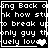 Black-and-white pixelated text with four showing repeated phrases and heart symbols, animated to change the heart's position