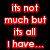 Red pixelated text on black background reads 'its not much but its all I have...' next to grayscale stick figures holding a red heart.